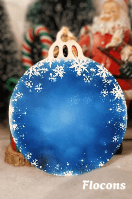 Boules de Noël personnalisées THÈME BLEU 6 modèles au choix